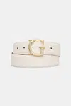 Pásek Guess ALDINA dámský, bílá barva, BW9241 P5335