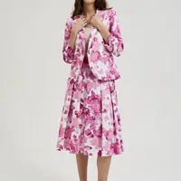 Women's patterned skirt MOODO - pink