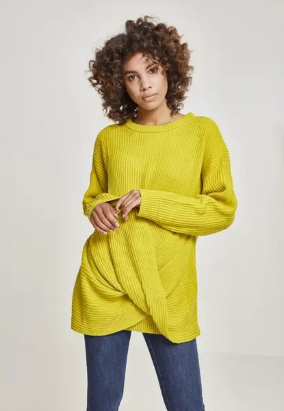 Women's Wrap Sweater - Yellow