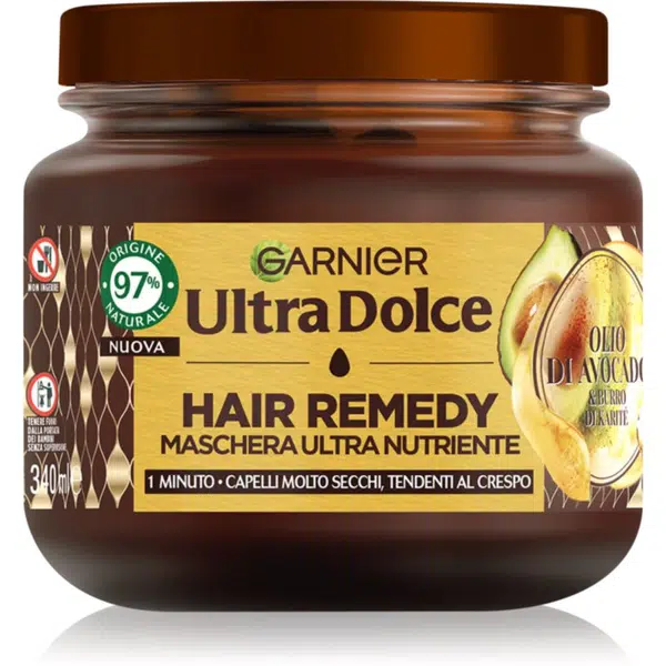 Garnier Ultra Doux Avocado Oil and Shea Butter výživná maska pro suché vlasy 340 ml