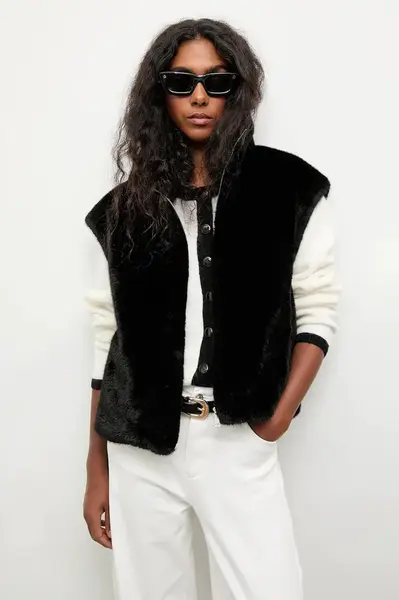 Vesta Answear.LAB černá barva, přechodná