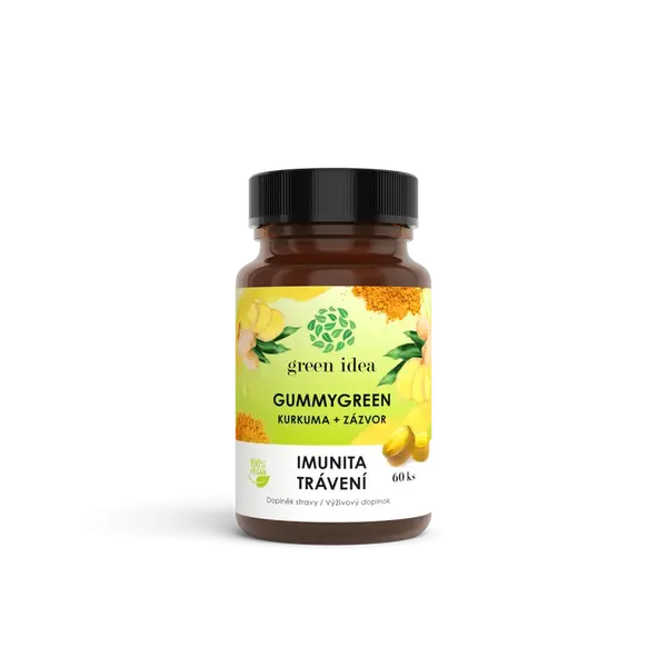 Gummygreen - Kurkuma + zázvor 60 ks - Green idea