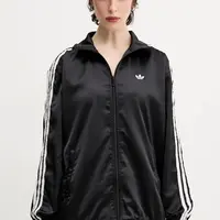 Mikina adidas Originals Satin Tt dámská, černá barva, s aplikací, KC8810