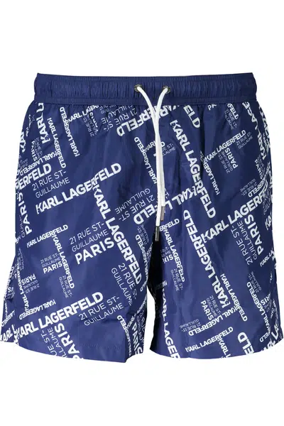 KARL LAGERFELD BEACHWEAR SWIMSUIT BOTTOM MEN BLUE