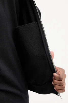 Bunda Pangaia Midweight Bomber Jacket černá barva, přechodná, 10002360