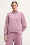 Mikina EA7 Emporio Armani dámská, hnědá barva, hladká, AF12643.7W000191