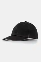 Bavlněná baseballová čepice MM6 Maison Margiela černá barva, s aplikací, SH0TC0005.M35346