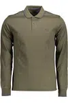 HARMONT &amp; BLAINE GREEN MEN'S LONG SLEEVE POLO SHIRT