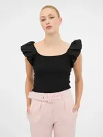 Orsay Černé dámské tričko s krátkým rukávem - Dámské