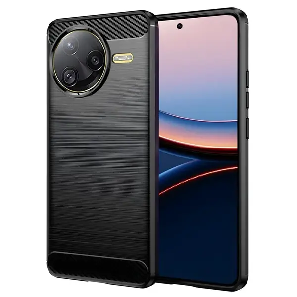 Carbon Shield TPU puzdro pre Xiaomi Poco F7 - Čierna H36945