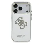 Zadní kryt Guess PC/TPU Mirror 4G Glitter Logo MagSafe pro Apple iPhone 17 Pro, zlatá