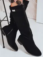 Dámské zamszové holínky na nízkém podpatku