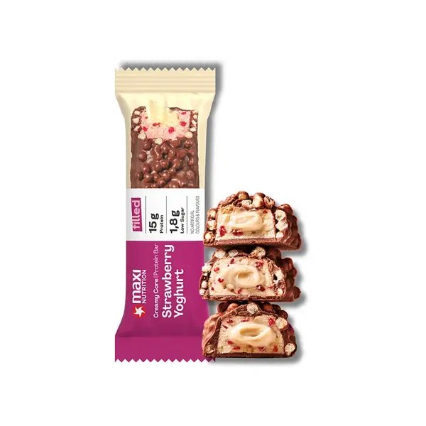 MAXI NUTRITION Creamy core protein bar jahodový jogurt 45 g