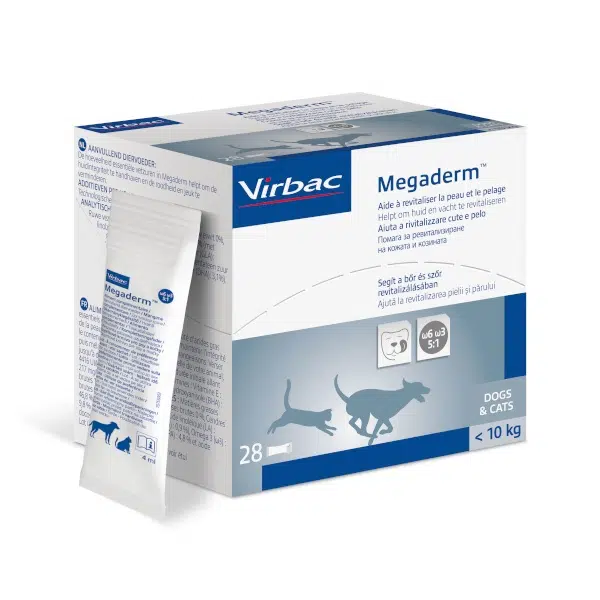 Virbac Megaderm roztok pre psov a mačky do 10 kg 28 x 4 ml