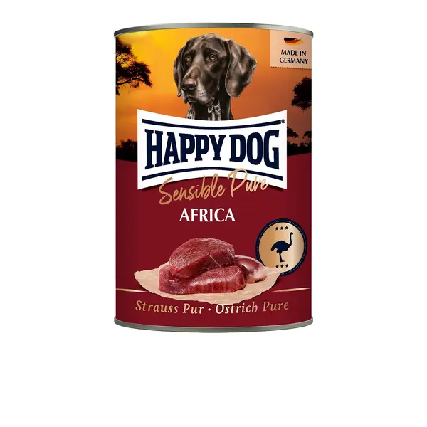 Happy Dog Sensible Pure Africa - konzerva, pštrosie mäso 400 g