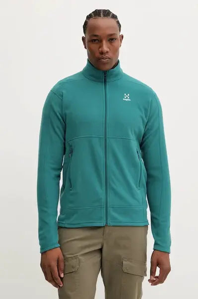 Sportovní mikina Haglöfs Buteo zelená barva, hladká, 605073