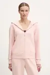 Mikina Guess ALLIE dámska, ružová farba, s kapucňou, s potlačou, V3RQ11 K7UW2