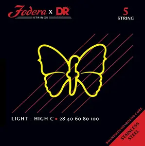 DR Strings Fodera Nickel 5 Light (High C) 28100