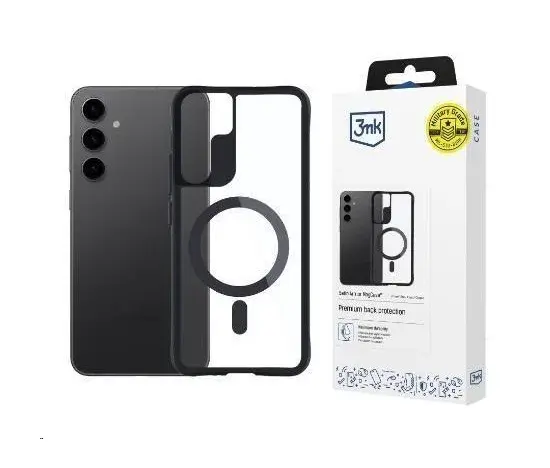 Ochranné pouzdro 3mk Satin Armor MagCase pro Samsung Galaxy A25 5G, transparentní / černá
