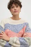 Svetr z vlněné směsi Pepe Jeans HARRIET dámský, béžová barva, PL702232