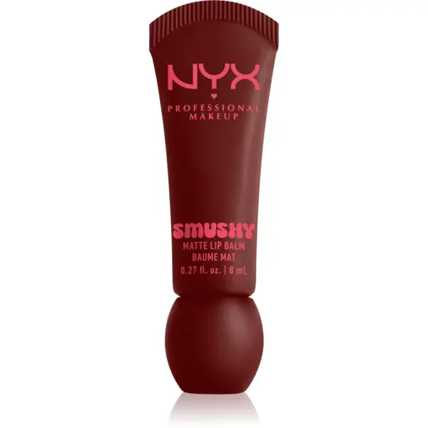 NYX Professional Makeup Smushy Matte Lip Balm balzám na rty s matným efektem odstín Smudge Fudge 8 ml