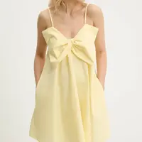 Bavlněné šaty Answear.LAB žlutá barva, mini