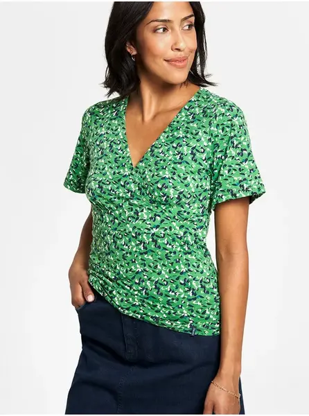 Zelené vzorované tričko Tranquillo - Dámské