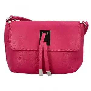 Dámská kožená crossbody kabelka fuchsiová - ItalY Porta
