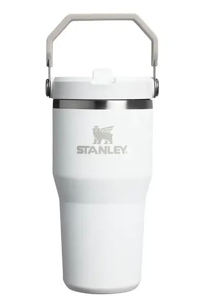 Termohrnek Stanley The IceFlow™ Flip Straw 2.0 0,6 L bílá barva