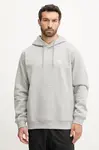 Mikina adidas Originals Essentials pánská, šedá barva, s kapucí, melanžová, HZ6585