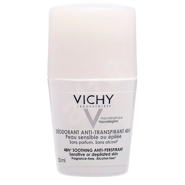 VICHY Deo Anti-Transpirant, Antiperspirant Roll-on na citlivú pokožku 50 ml