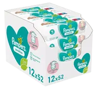 PAMPERS Wipes Sensitive Vlhčené utierky BOX, 12 x 52 ks
