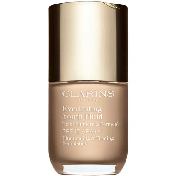 Clarins Everlasting Youth Fluid Foundation rozjasňujúci make-up SPF 15 odtieň 105 Nude 30 ml