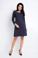 Awama Woman's Dress A162 Navy Blue