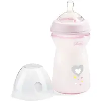 Chicco Natural Feeling Girl dojčenská fľaša 6m+ 330 ml