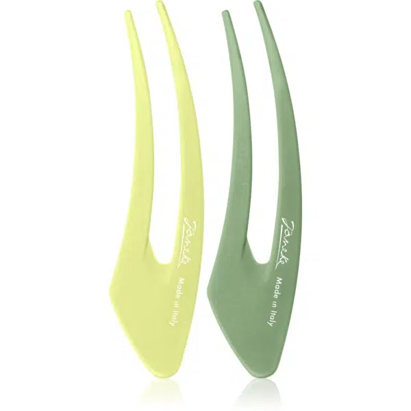 Janeke Hair Clip sponky do vlasov Green 2x13 cm