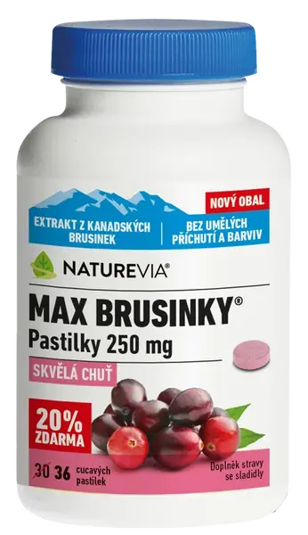 NATUREVIA Max brusnice Cran-max pastilky 36 pastiliek