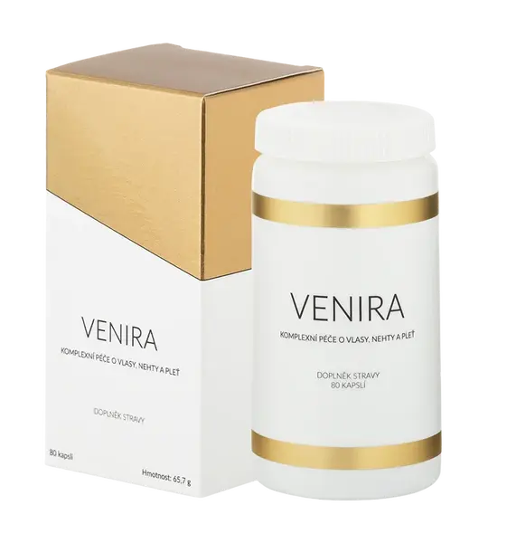 VENIRA komplexná starostlivosť o vlasy, nechty a pleť, 40 denná kúra, 80 kapsúl