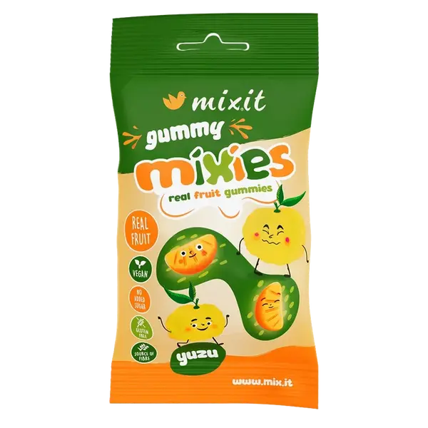 MIXIT Gummy Mixies - Yuzu - prírodné želé cukríky 35 g