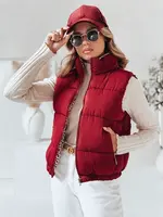 Dámska bordová prešívaná vesta URBANELLE