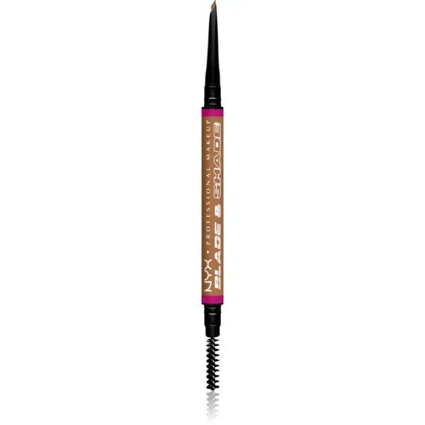 NYX Professional Makeup Blade & Shade ceruzka na obočie s kefkou odtieň 01 Ash Blonde 0.06 g