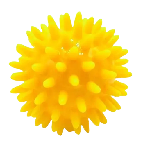 REHABIQ Masážna loptička ježko žltá 6 cm