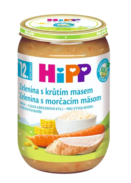 HIPP Príkrm Zelenina s morčacím mäsom detské menu 220 g