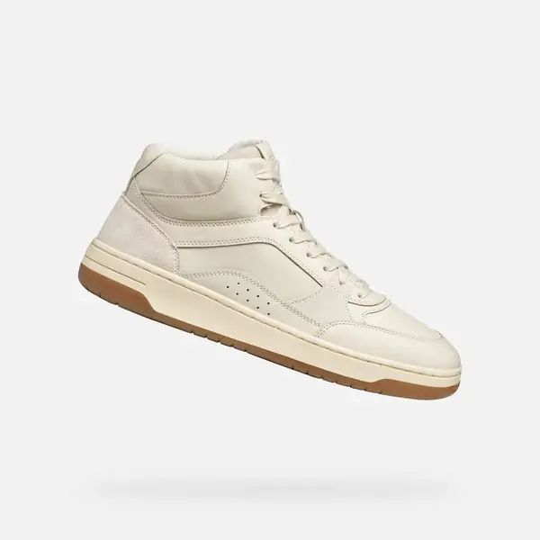 Cream men's sneakers Geox Sedral Court - Men's