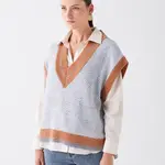 LC Waikiki V-výstrih vzorovaný oversize dámsky pletený sveter