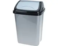 Odpadkový kôš 10 l, černo-šedý%