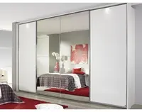 Šatníková skriňa Syncrono, 316 cm, biela/zrkadlo%