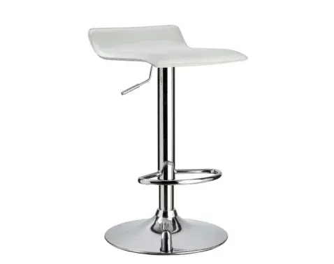 Barová stolička Andrea, biela ekokoža%