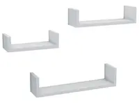 Sada 3 poličiek Triple, biela%