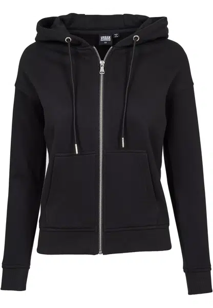 Women's classic zip-up hoodie in black